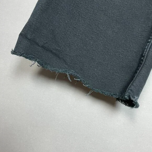 Zara Jeans Marine Straight Jeans Size 0‎ Women Wide Leg Raw Hem Faded High Rise - Picture 7 of 11